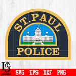 Badge Police ST Paul svg eps dxf png file
