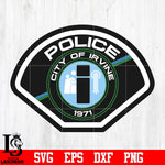 Badge Police city of irvine 1971 svg eps dxf png file