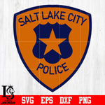 Badge Salt Lake City Police svg eps dxf png file