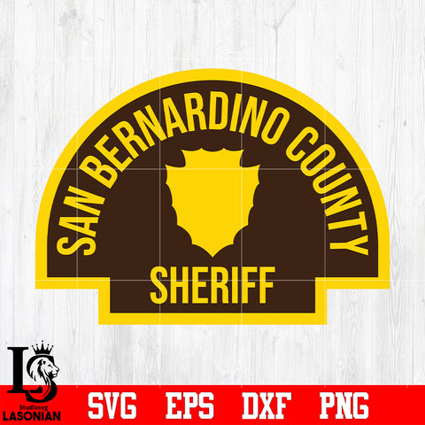 Badge San Bernardino County Sheriff svg eps dxf png file