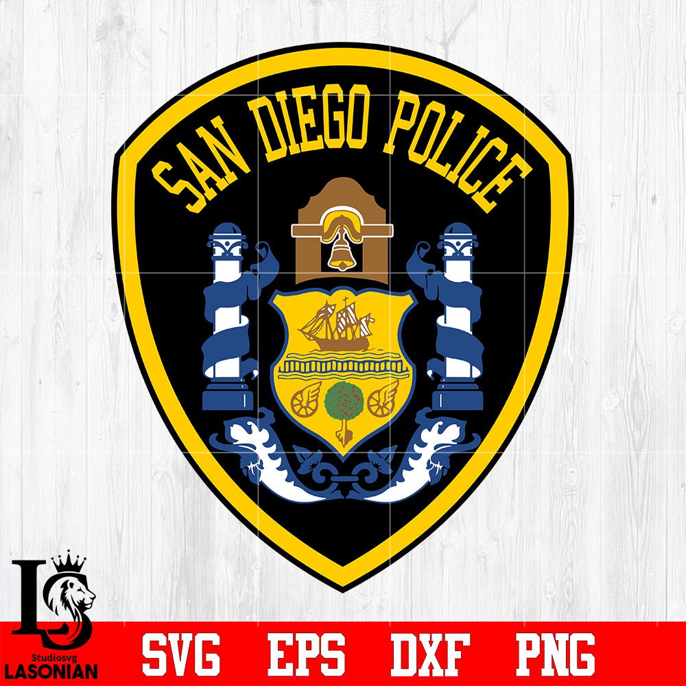Sdpd San Diego Police Badge svg eps dxf png file – lasoniansvg