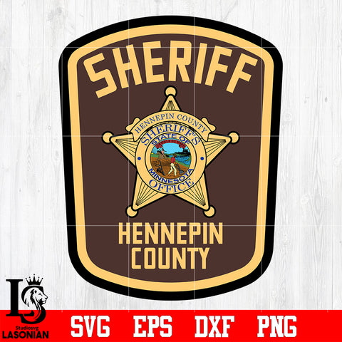 Badge Sheriff Hennepin County svg eps dxf png file
