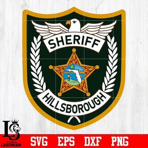 Badge Sheriff Hillsborough svg eps dxf png file