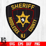 Badge Sheriff Middlesec County NJ svg eps dxf png file