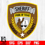 Badge Sheriff Pride Of Texas Harris County svg eps dxf png file