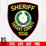 Badge Sheriff Tarrant County Texas svg eps dxf png file