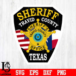 Badge Sheriff Travis County Texas svg eps dxf png file