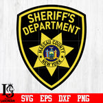 Badge Sheriff's Department Massau county newyork svg eps dxf png file