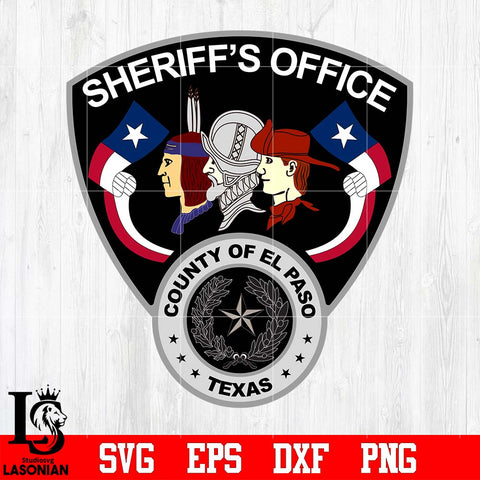 Badge Sheriff's Office County Of El Paso Texas svg eps dxf png file