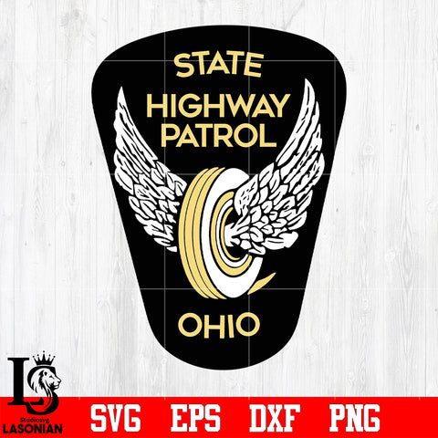 Badge State highway patrol ohio svg eps dxf png file