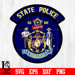 Badge State police US MC Dirigo maine svg eps dxf png file
