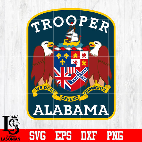 Badge Trooper Alabama Police svg eps dxf png file