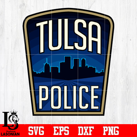 Badge Tulsa Police svg eps dxf png file