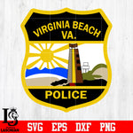 Badge Virgina beach Va. Police svg eps dxf png file