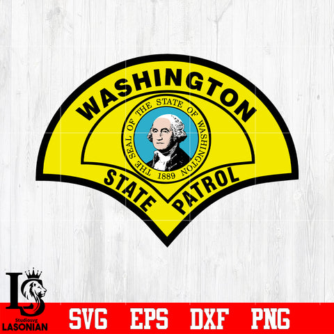Badge Washington state patrol svg eps dxf png file