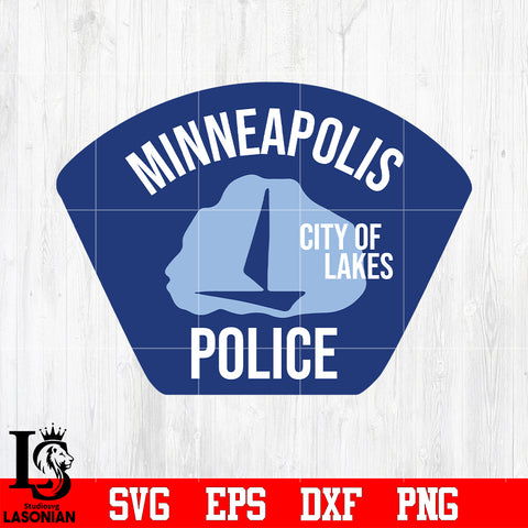 Badge minneapolis city of lakes police svg eps dxf png file