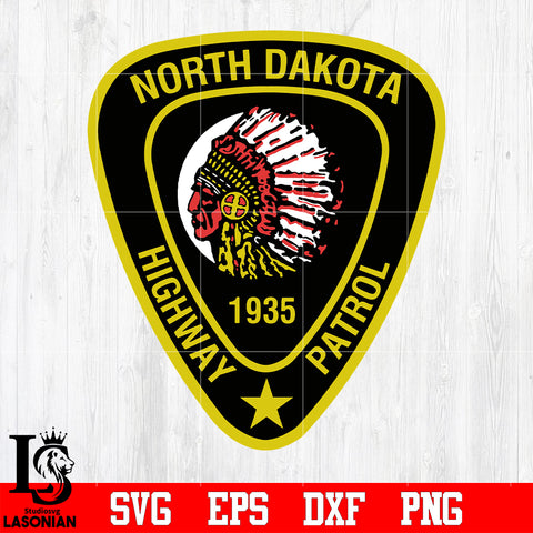 Badge north dakota highway patrol svg eps dxf png file