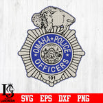 Badge omaha mebraska police officers 101 svg eps dxf png file