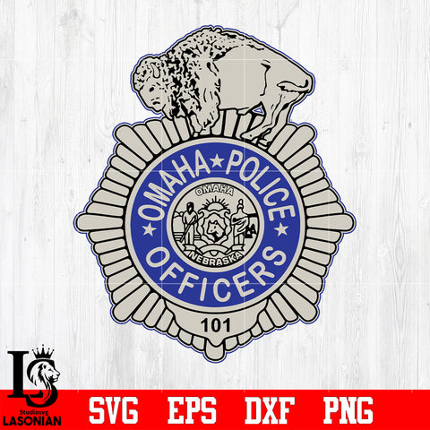 Badge omaha mebraska police officers 101 svg eps dxf png file