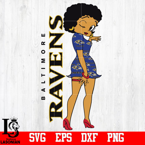 Baltimore Ravens Fashion Girl svg,eps,dxf,png file