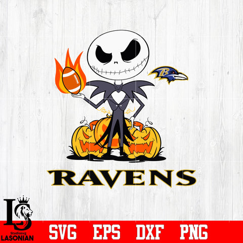 Baltimore Ravens, Chiefs NFL, Halloween, Jack svg eps dxf png