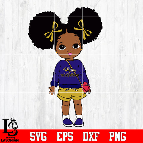 Baltimore Ravens Littel Girl NFL Svg Dxf Eps Png file
