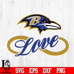 Baltimore Ravens Love Svg Dxf Eps Png file