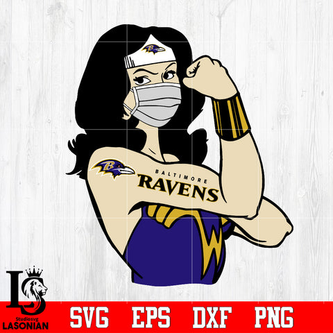 Baltimore Ravens Wonder Woma Svg Dxf Eps Png file Svg Dxf Eps Png file