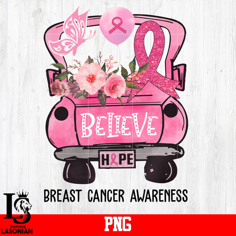 Believe Hope Breasr Cancer Awareness PNG file