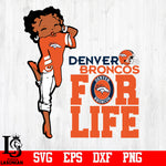 Betty Boop Denver Broncos svg,eps,dxf,png file