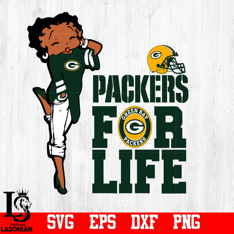 Betty Boop Green Bay Packers svg,eps,dxf,png file
