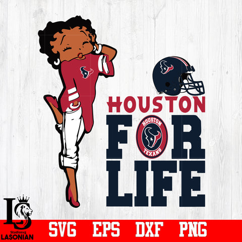 Betty Boop  Houston Texans svg,eps,dxf,png file