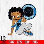Betty Boop Carolina Panthers svg eps dxf png file
