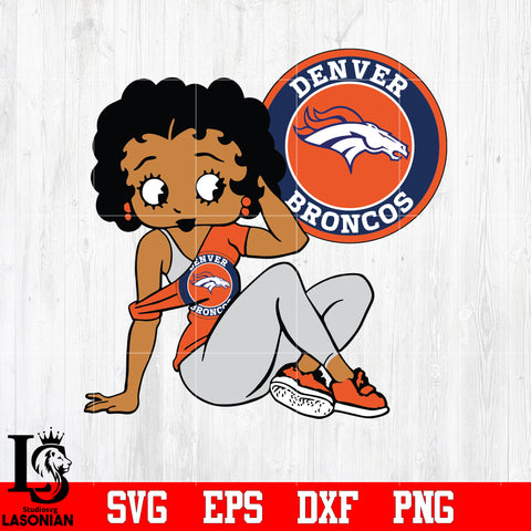 Betty Boop Denver Broncos svg eps dxf png file