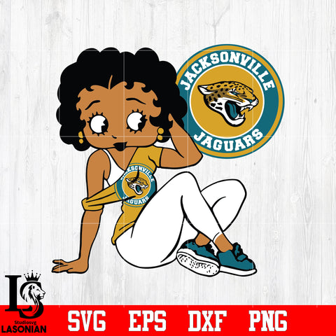 Betty Boop Jacksonville Jaguars svg eps dxf png file