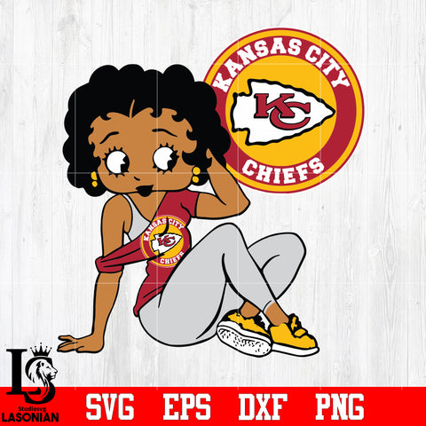 Betty Boop Kansas City Chiefs svg eps dxf png file