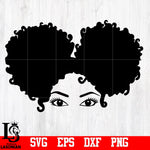Black woman svg – Afro woman svg – Black girl svg Afro Puffs Pretty black educated svg