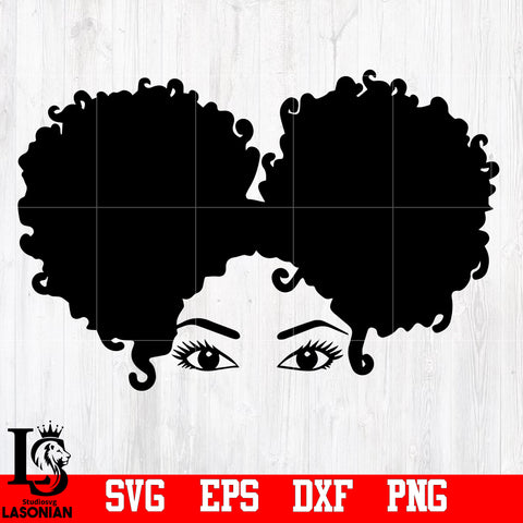 Black woman svg – Afro woman svg – Black girl svg Afro Puffs Pretty black educated svg