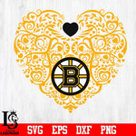 Boston Bruins heart svg dxf eps png file