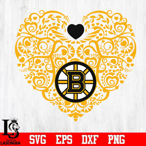 Boston Bruins heart svg dxf eps png file