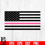 Breast cancer awareness flag vector 1 svg eps dxf png file