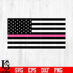 Breast cancer awareness flag vector 2 svg eps dxf png file