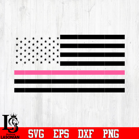 Breast cancer awareness flag vector 3 svg eps dxf png file