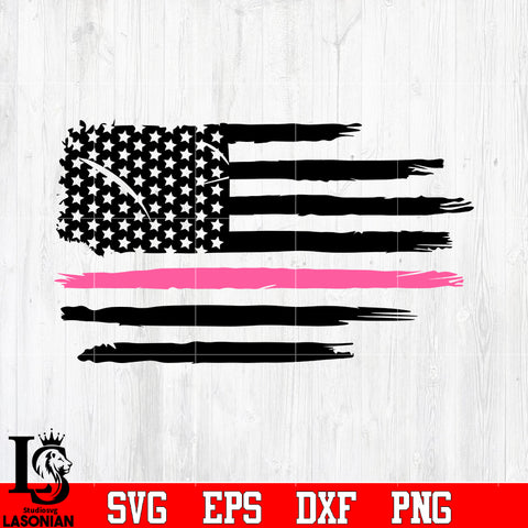 Breast cancer awareness flag vector 4 svg eps dxf png file
