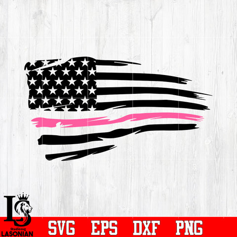 Breast cancer awareness flag vector 5 svg eps dxf png file