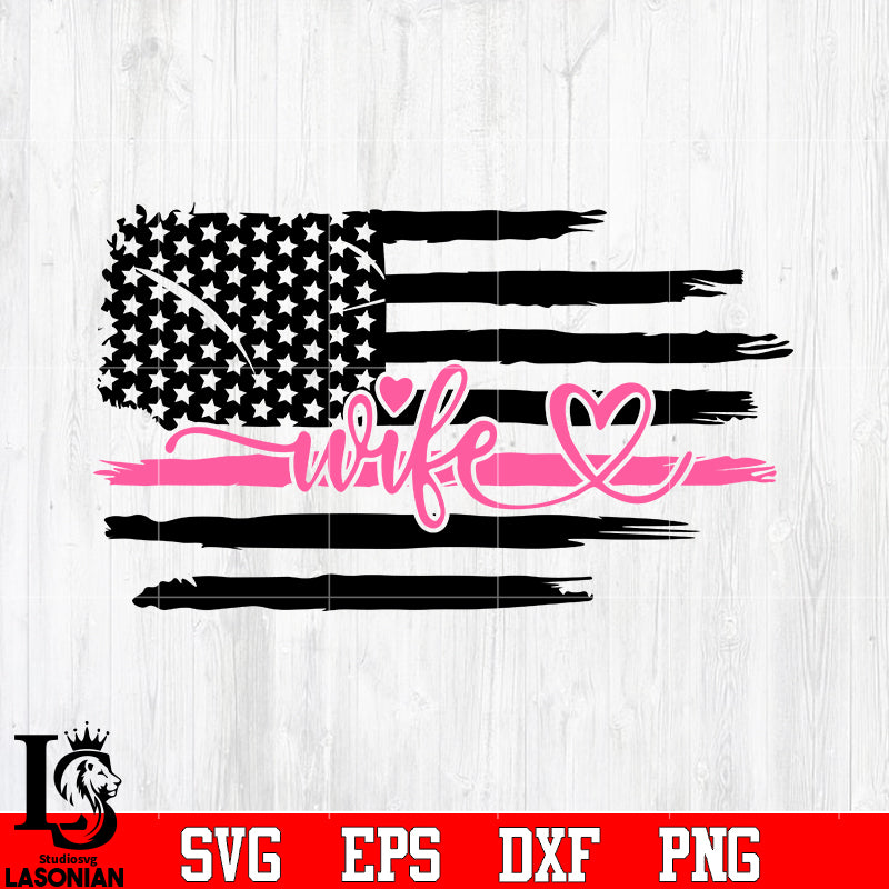 Breast cancer awareness flag vector 6 svg eps dxf png file – lasoniansvg