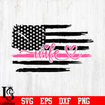 Breast cancer awareness flag vector 6 svg eps dxf png file
