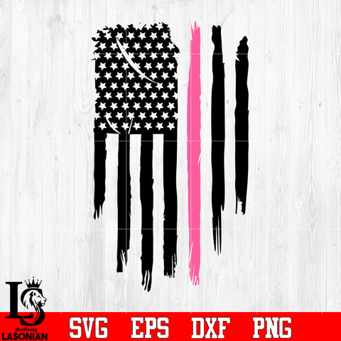 Breast cancer awareness flag vector 7 svg eps dxf png file