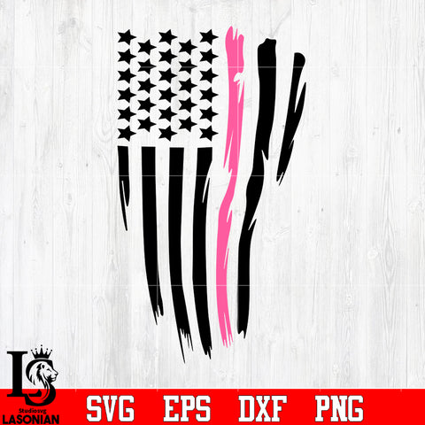 Breast cancer awareness flag vector 8 svg eps dxf png file