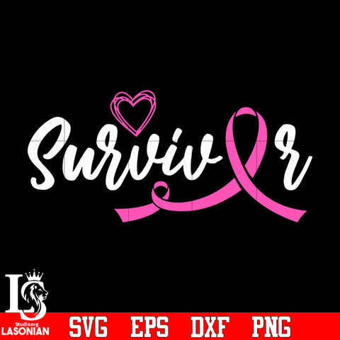 Breast cancer awareness surviver svg eps dxf png file